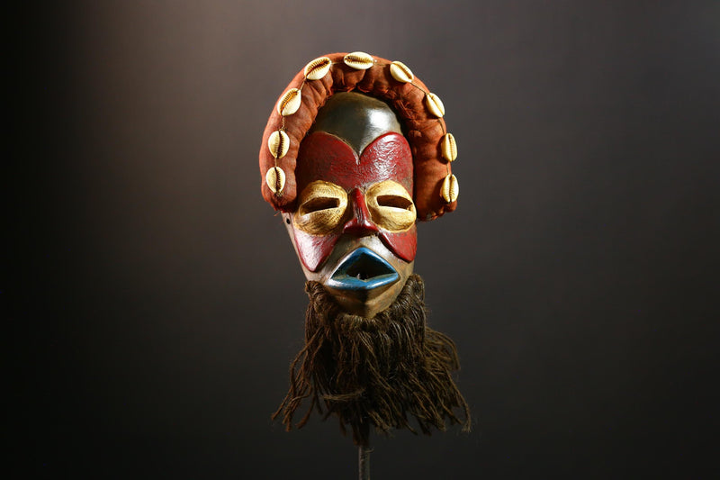 African Mask Handcrafted Dan 'Dean Gle' - Unique Cultural Wall Art Decor, Tribal Sculpture for Home, Artisan Collectible Piece-G3673