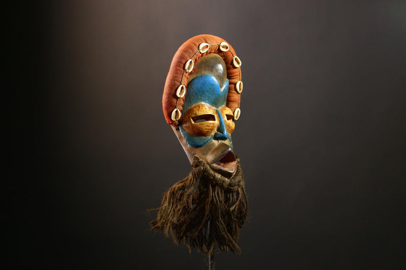 African Mask Handcrafted Dan 'Dean Gle' - Unique Cultural Wall Art Decor, Tribal Sculpture for Home, Artisan Collectible Piece-G3672