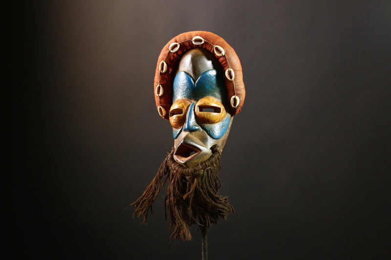 African Mask Handcrafted Dan 'Dean Gle' - Unique Cultural Wall Art Decor, Tribal Sculpture for Home, Artisan Collectible Piece-G3672