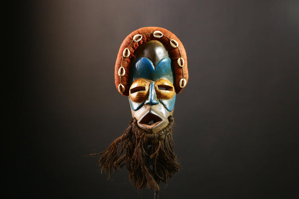 African Mask Handcrafted Dan 'Dean Gle' - Unique Cultural Wall Art Decor, Tribal Sculpture for Home, Artisan Collectible Piece-G3672