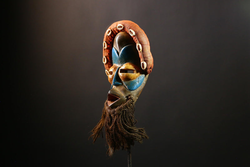 African Mask Handcrafted Dan 'Dean Gle' - Unique Cultural Wall Art Decor, Tribal Sculpture for Home, Artisan Collectible Piece-G3672