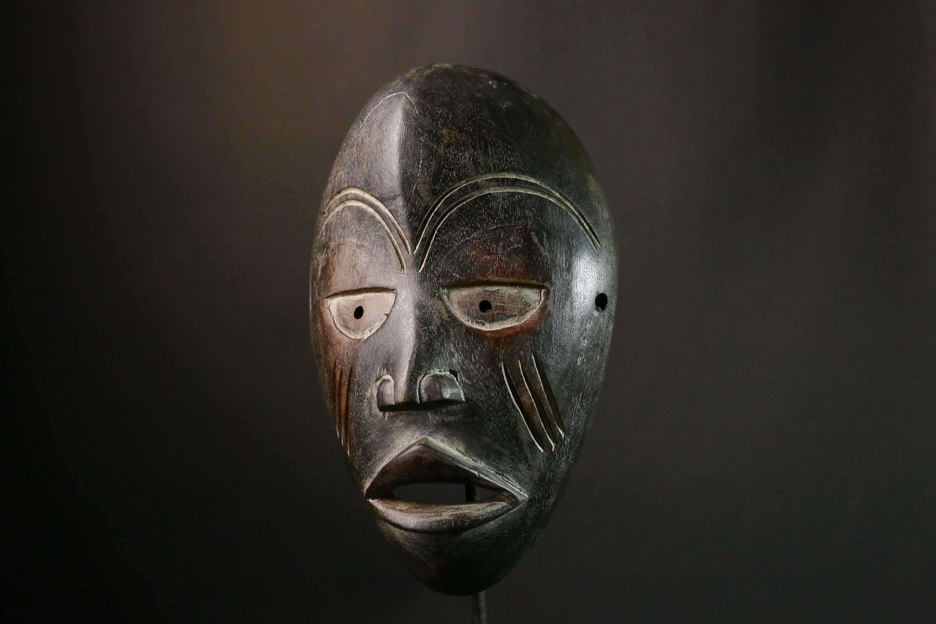 African Tribal Handcrafted African Tribal Wall Mask, Authentic Wooden Art, Cultural Collectible Decor, Unique Ethnic Gift - G1870