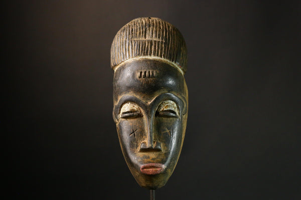 African Home Décor Guro Wooden Mask, Hand Carved Wall Décor, Authentic Tribal Art, Cultural Collectible, Unique Home Decor - G1871