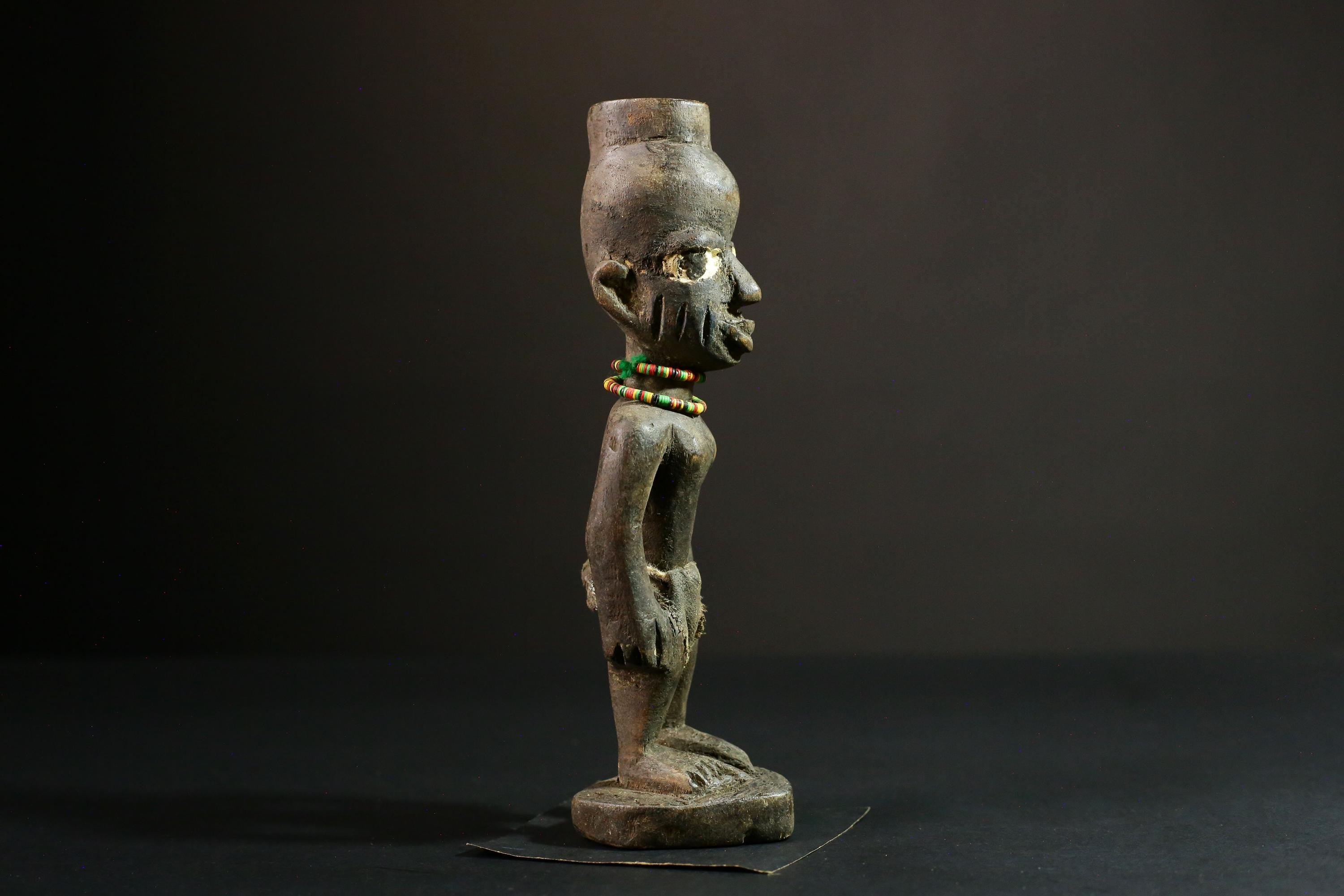 African sculpture Yoruba African Tribal Art, Unique Wooden Carved Statue, Handcrafted Sculpture Decor - 6557