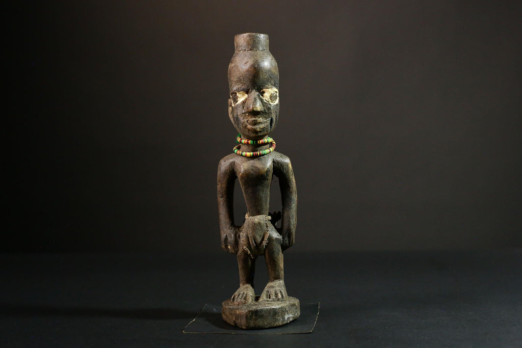 African sculpture Yoruba African Tribal Art, Unique Wooden Carved Statue, Handcrafted Sculpture Decor - 6557