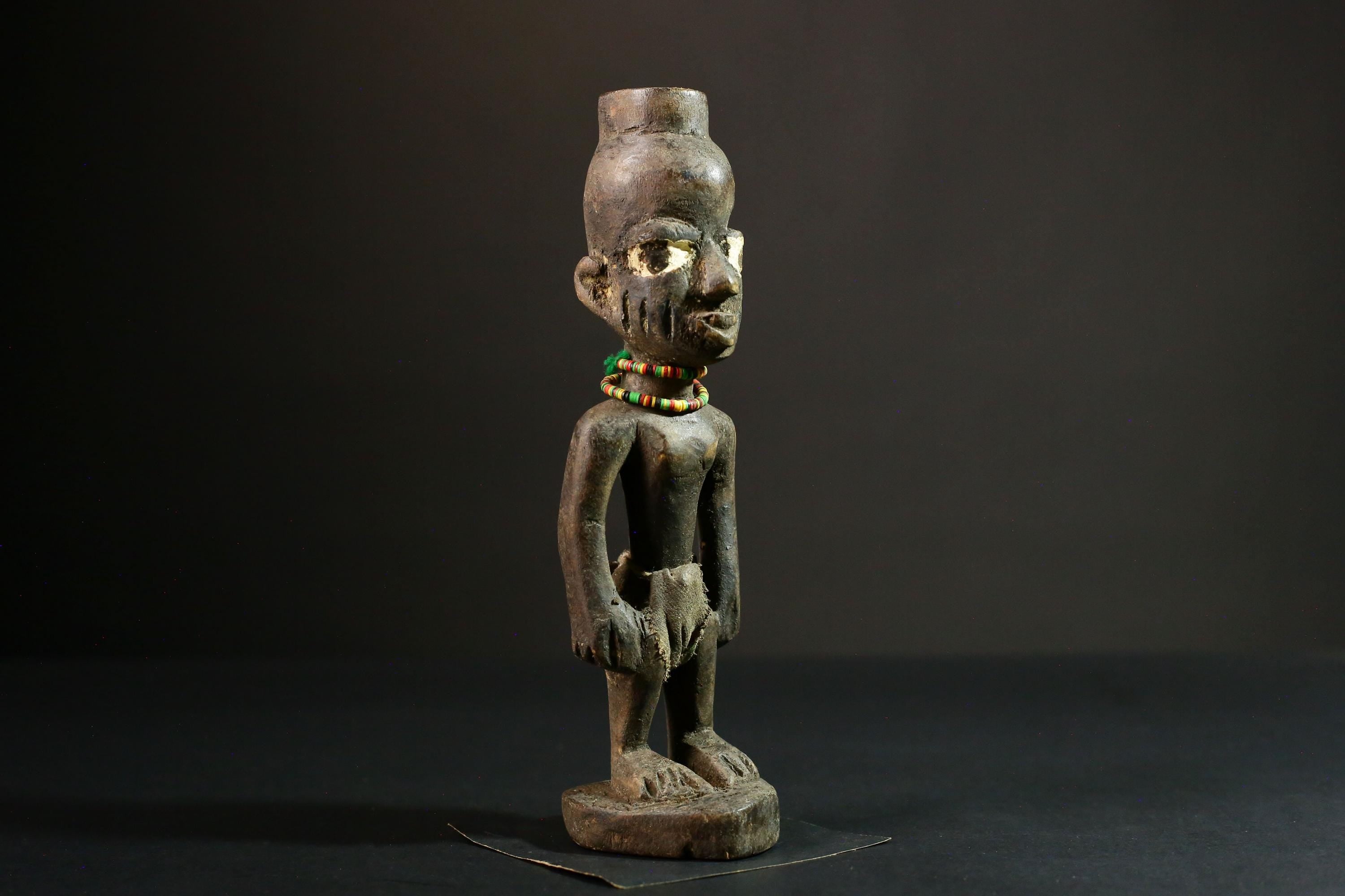 African sculpture Yoruba African Tribal Art, Unique Wooden Carved Statue, Handcrafted Sculpture Decor - 6557