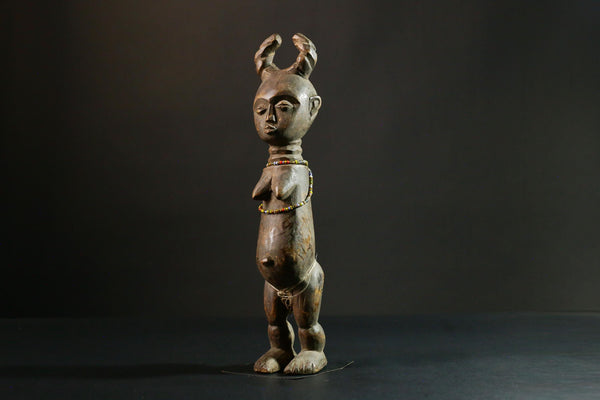 African sculpture Igbo African Tribal Art, Unique Wooden Carved Altar Figure, Handcrafted Collectible Statue - 6534