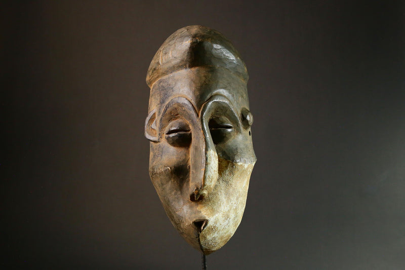 African Tribal Mask Igbo African Tribal Mask, Hand Carved Female Face, Unique Wooden Art Collectible - 6533