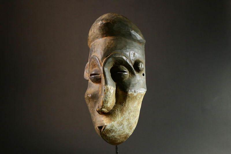 African Tribal Mask Igbo African Tribal Mask, Hand Carved Female Face, Unique Wooden Art Collectible - 6533