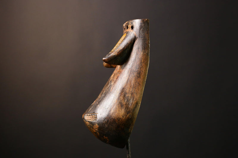 African Mask Handcrafted Makonde Art - Unique Wooden Sculpture, Authentic Tribal Decor for Home, Wall Art Collectors and Enthusiasts -G3692