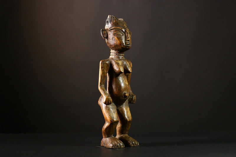 African Figurine Hand-Carved Yoruba Eshu Art - Unique Wooden Collectible, Ethnic Home Decor, Cultural Sculpture for Art Enthusiasts -G3680