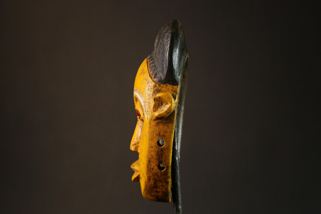 African Mask African Face Mask Authentic Guro Face Mask Tribal Art Wall Hanging Primitive Collectible 8117