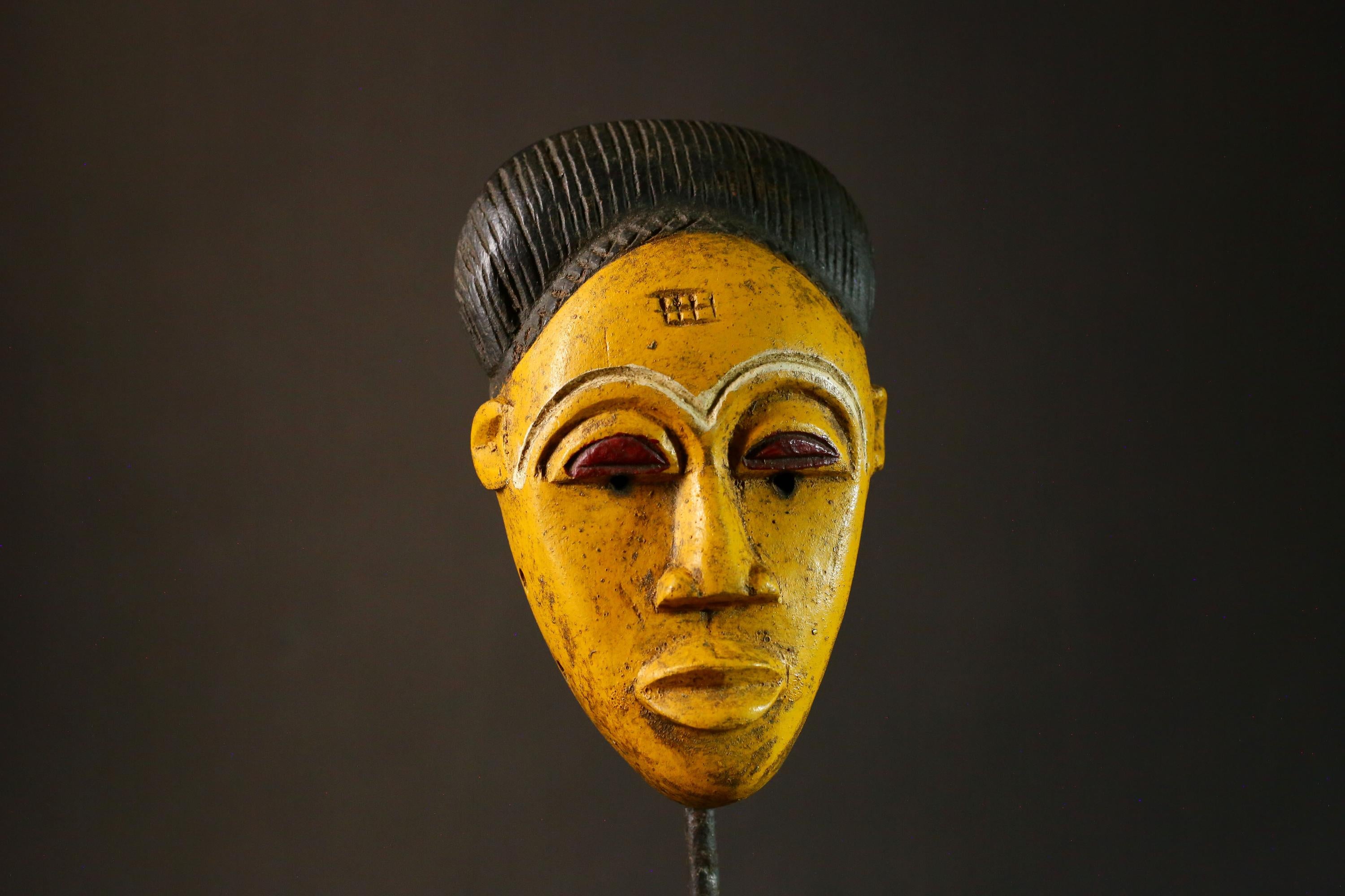 African Mask African Face Mask Authentic Guro Face Mask Tribal Art Wall Hanging Primitive Collectible 8117
