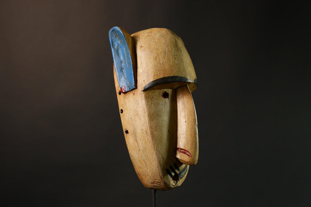 African mask Large Bambara Mask - Hand Carved Wooden Art, Unique Tribal Home Decor, Authentic Ethnic Sculpture, Cultural Wall Accent-G3451