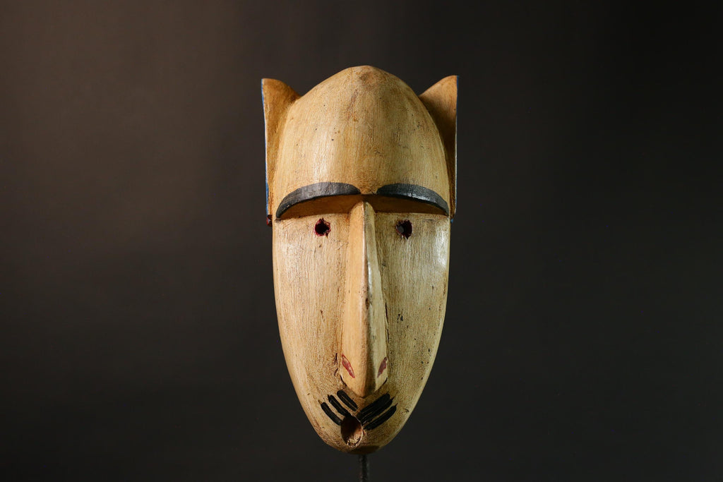 African mask Large Bambara Mask - Hand Carved Wooden Art, Unique Tribal Home Decor, Authentic Ethnic Sculpture, Cultural Wall Accent-G3451