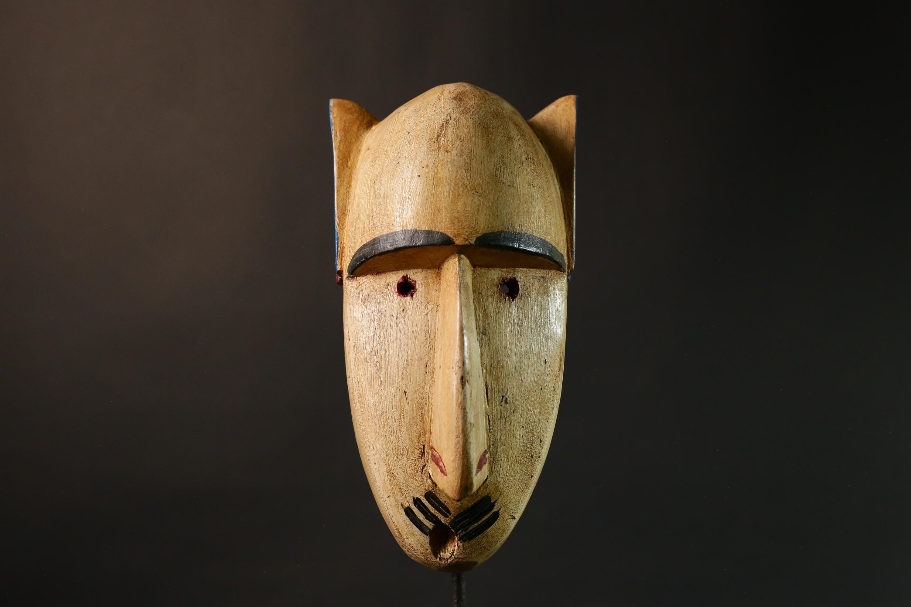 African mask Large Bambara Mask - Hand Carved Wooden Art, Unique Tribal Home Decor, Authentic Ethnic Sculpture, Cultural Wall Accent-G3451