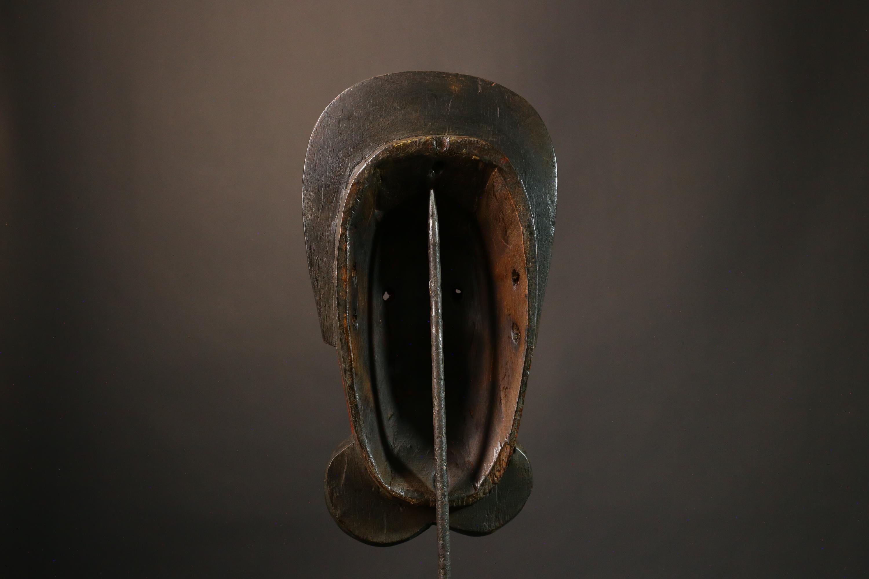 African Wearable Wooden Mask - Hand Carved Primitive Art, Unique Tribal Decor, Authentic Collectible Sculpture Piece for Home-G3447