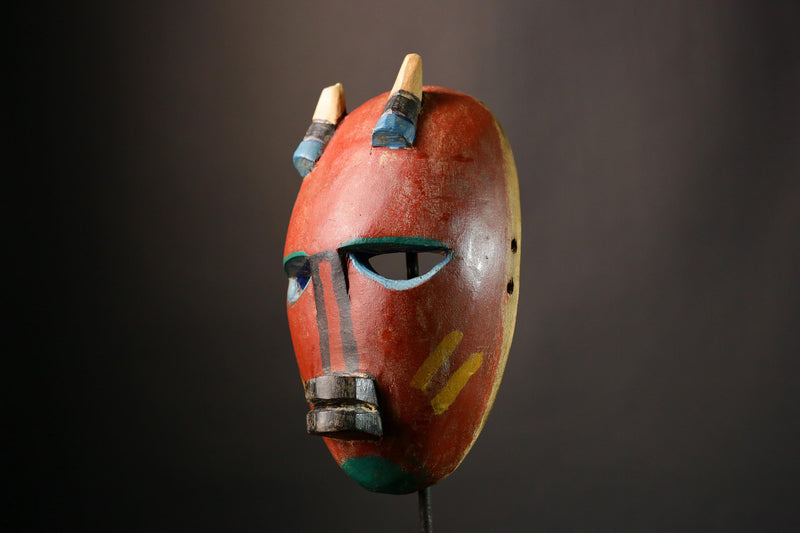 African mask Handcrafted African Lega Mask from Congo Unique Bwami Tribal Wall Art Decor Authentic Handcrafted Decor - G3473