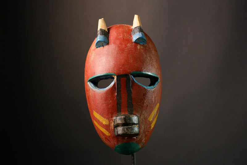 African mask Handcrafted African Lega Mask from Congo Unique Bwami Tribal Wall Art Decor Authentic Handcrafted Decor - G3473