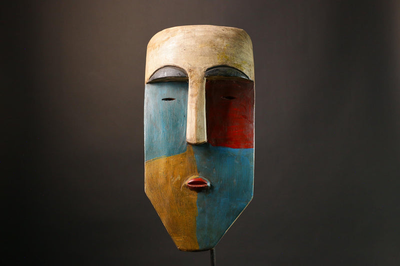 African mask Antique Wood Mask Unique Lega Mask Wall Art for Home Decor Stunning Accent Piece - G3464