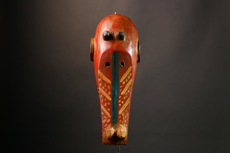 African mask Authentic Antique Senufo Firespitter Mask | Unique Tribal Art Wall Decor | Eye-Catching Home Accent - G3462