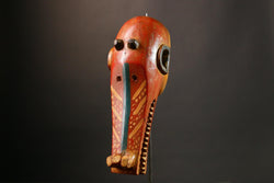 African mask Authentic Antique Senufo Firespitter Mask | Unique Tribal Art Wall Decor | Eye-Catching Home Accent - G3462