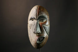 African Mask Authentic Igbo Ceremonial Face Mask Tribal Art Nigerian Wood Handcrafted Collectible Decor - G1899