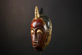 African Mask - Guro Baule Hand-Carved Wooden Wall Art - Unique Decorative Mask for Home Display and Ethnic Art Collectibles G3711