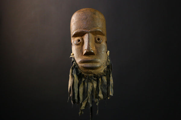 African Mask - Vintage Dan Gio Tribal Wall Art - Hand-Carved Unique Collectible Decor for Home and Ethnic Art Display-G3719