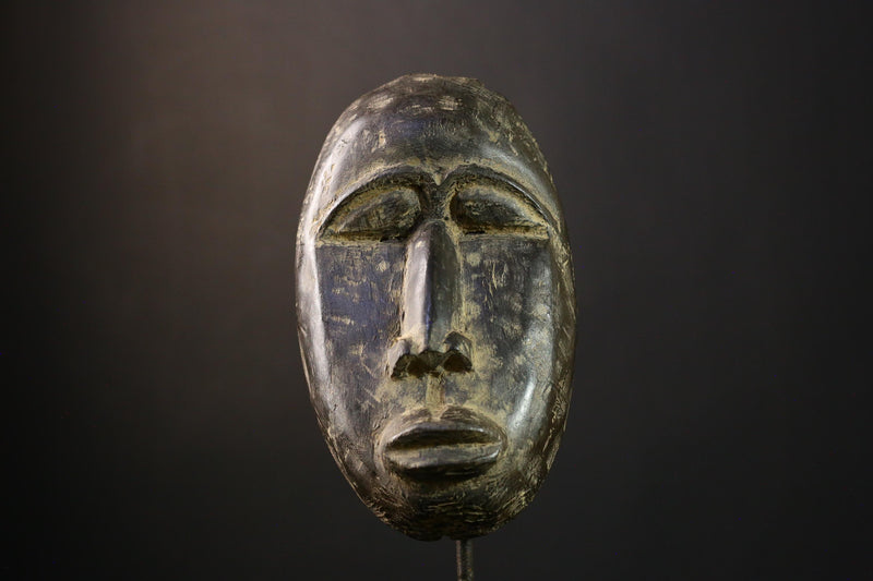 African Mask - Hand-Carved Tribal Dan Crane Art - Unique Wooden Collectible for Home Décor and Ethnic Wall Display Sculpture-G3721