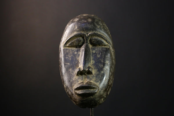 African Mask - Hand-Carved Tribal Dan Crane Art - Unique Wooden Collectible for Home Décor and Ethnic Wall Display Sculpture-G3721