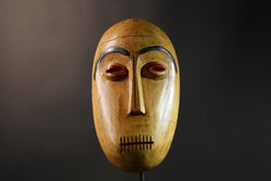 African Masks Authentic Tribal Mask Lega Muminia Face Handmade Collectible Wall Art Ethnic Home Decor Traditional Congo Artifact-G3489