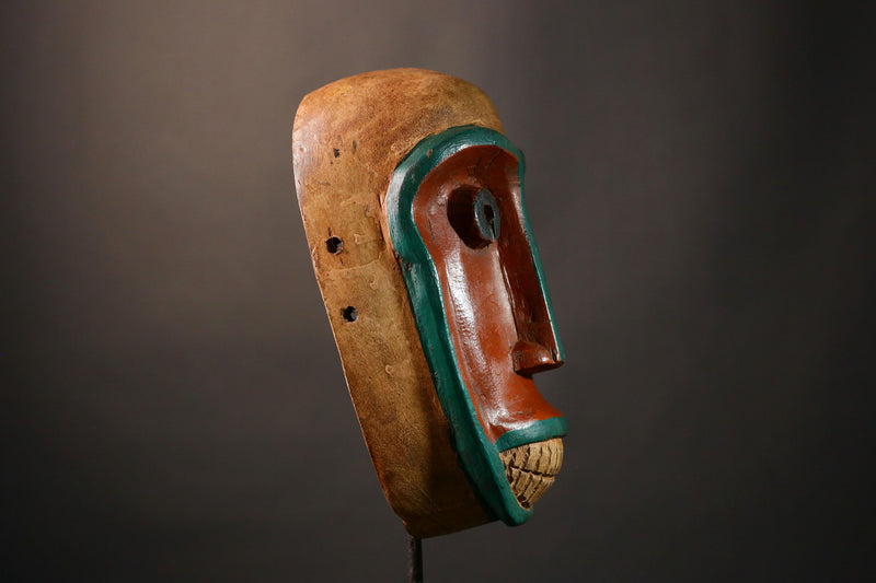 African Masks Authentic Lega Mask | Congo Bwami Tribal Art | Handcrafted Wall Decor | Ethnic Wood Sculpture | Boho Home Accent-G3483