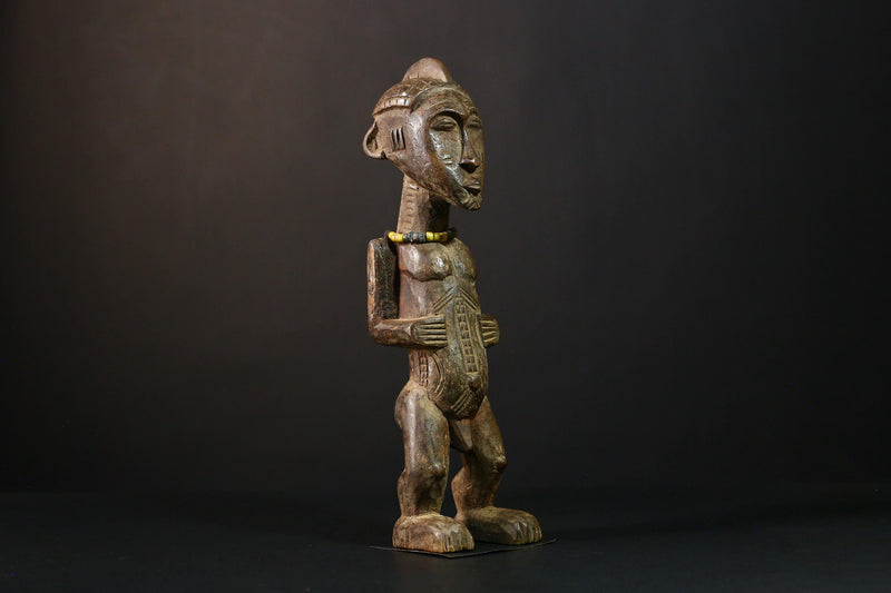 African Voodoo Sculpture - Luba Handcrafted Tribal Art Figurine - Unique Collectible Decor for Home and Spiritual Art Display-G3734