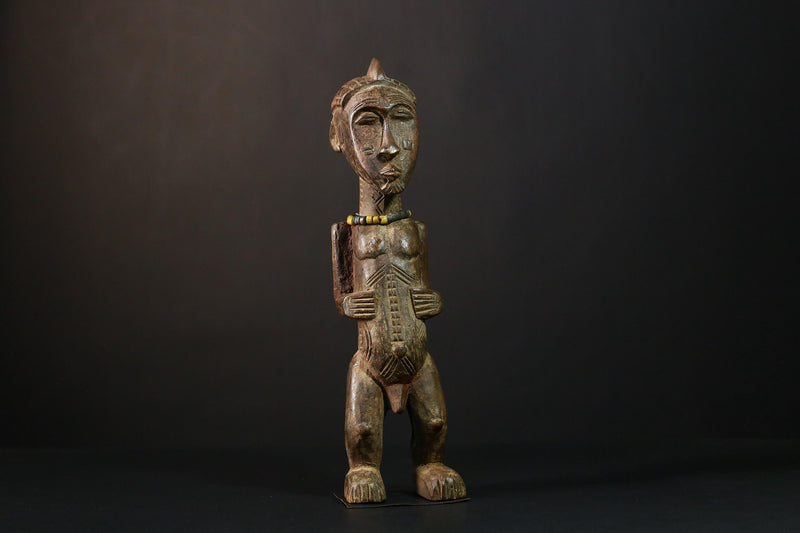 African Voodoo Sculpture - Luba Handcrafted Tribal Art Figurine - Unique Collectible Decor for Home and Spiritual Art Display-G3734