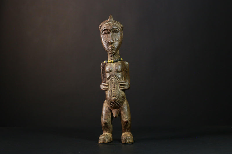 African Voodoo Sculpture - Luba Handcrafted Tribal Art Figurine - Unique Collectible Decor for Home and Spiritual Art Display-G3734