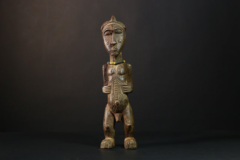 African Voodoo Sculpture - Luba Handcrafted Tribal Art Figurine - Unique Collectible Decor for Home and Spiritual Art Display-G3734