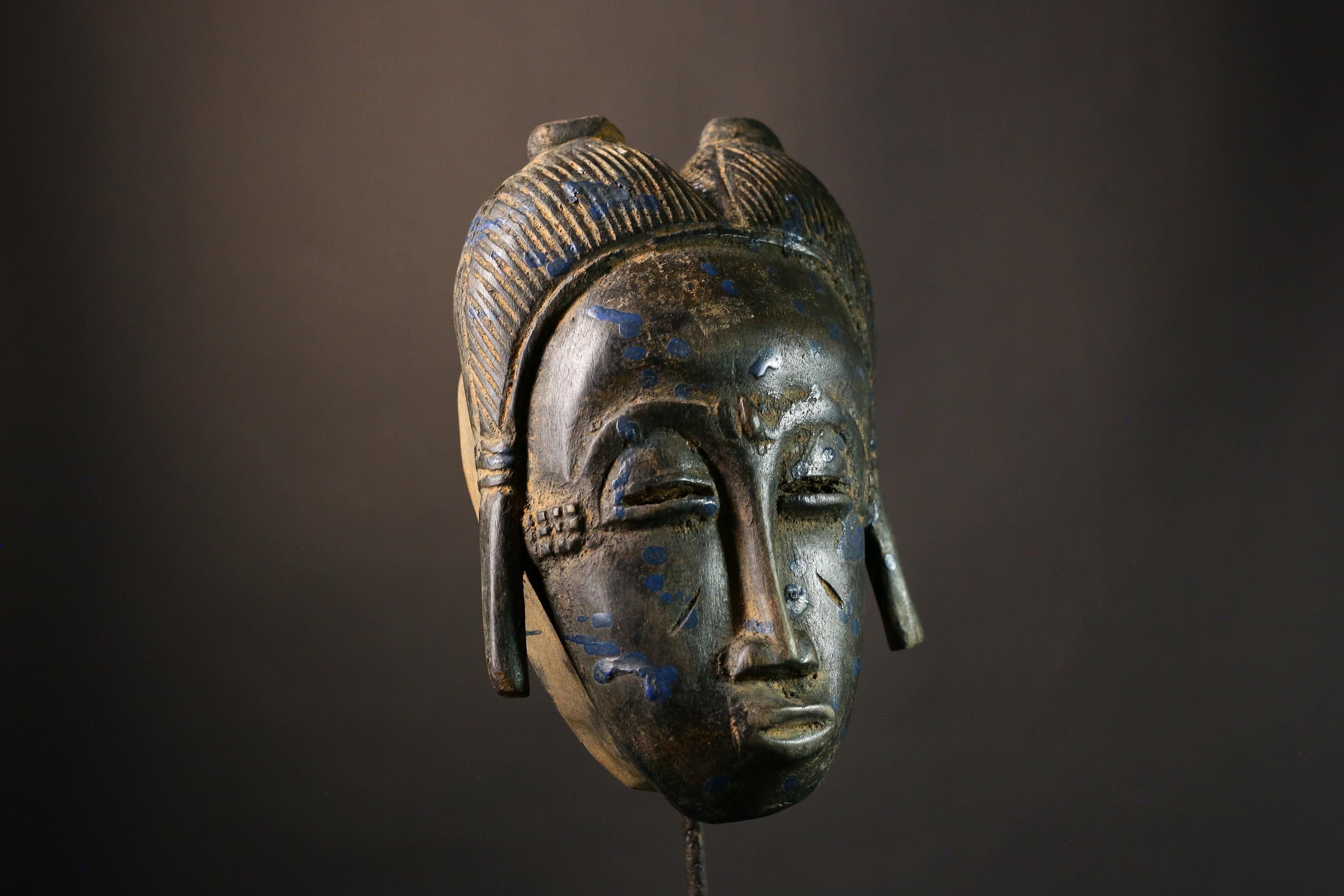 African mask Antique Tribal Masks Guro Baule Wood Carvings Authentic Face Wall Hanging Ethnic Home Decor Collectible Vintage Carved -G1888