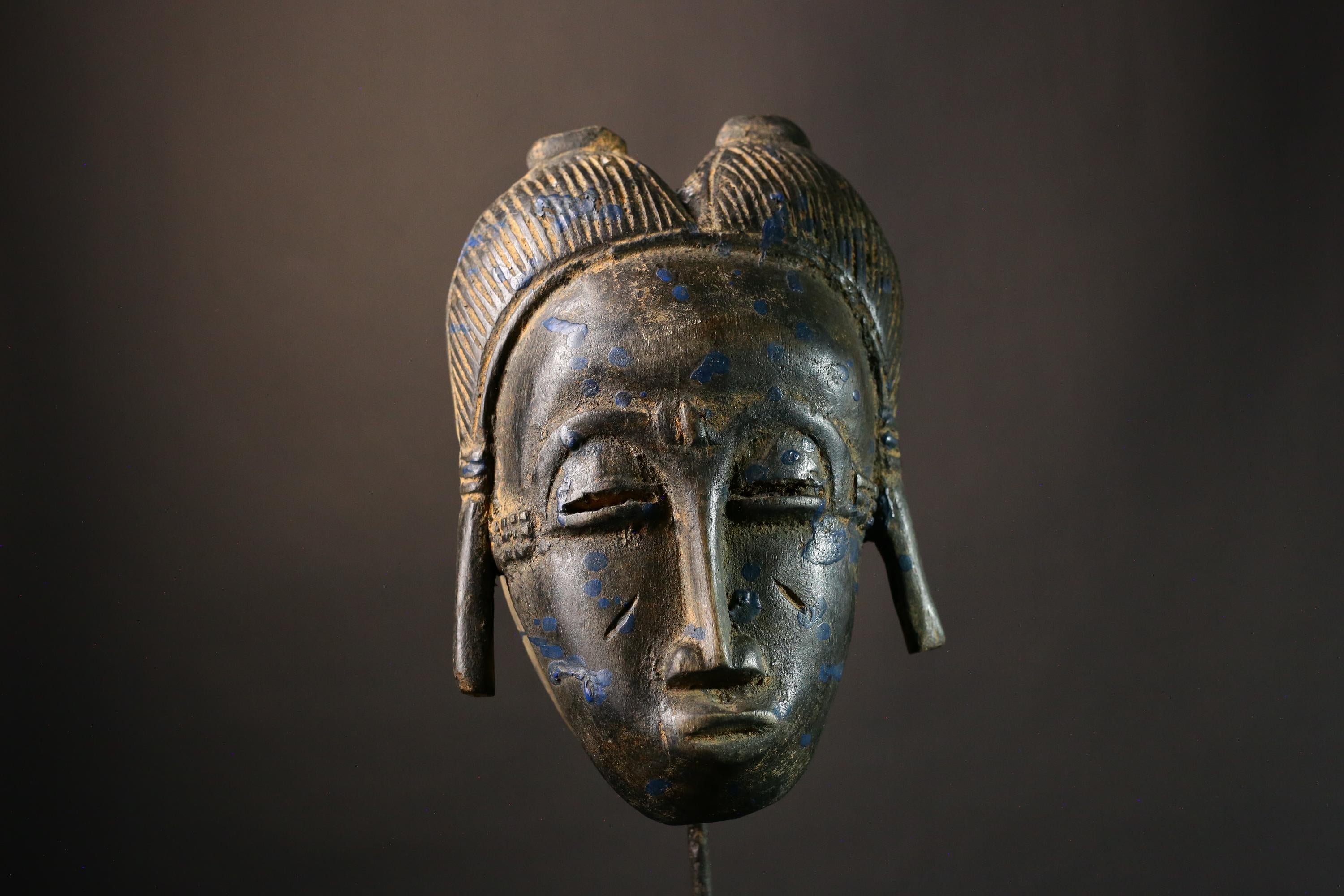 African mask Antique Tribal Masks Guro Baule Wood Carvings Authentic Face Wall Hanging Ethnic Home Decor Collectible Vintage Carved -G1888