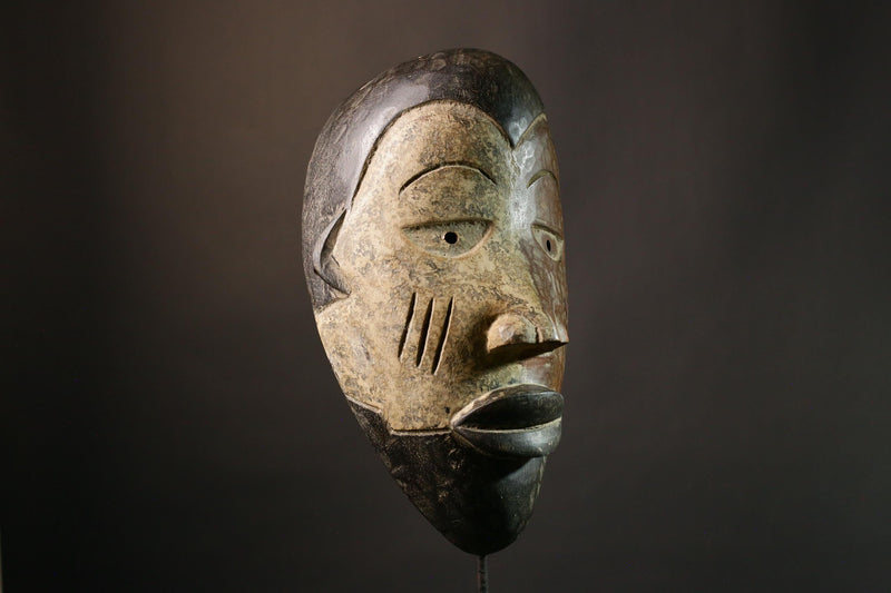 African Mask Authentic Igbo Mask Nigerian Tribal Wood Carving Maiden Spirit Wall Decor Ethnic Home Accent Collectible Artwork-G1887