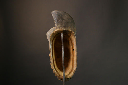 African Authentic Guro Mask - Hand-Carved Unique Wall Hanging Art Collectible for Home Décor-4915