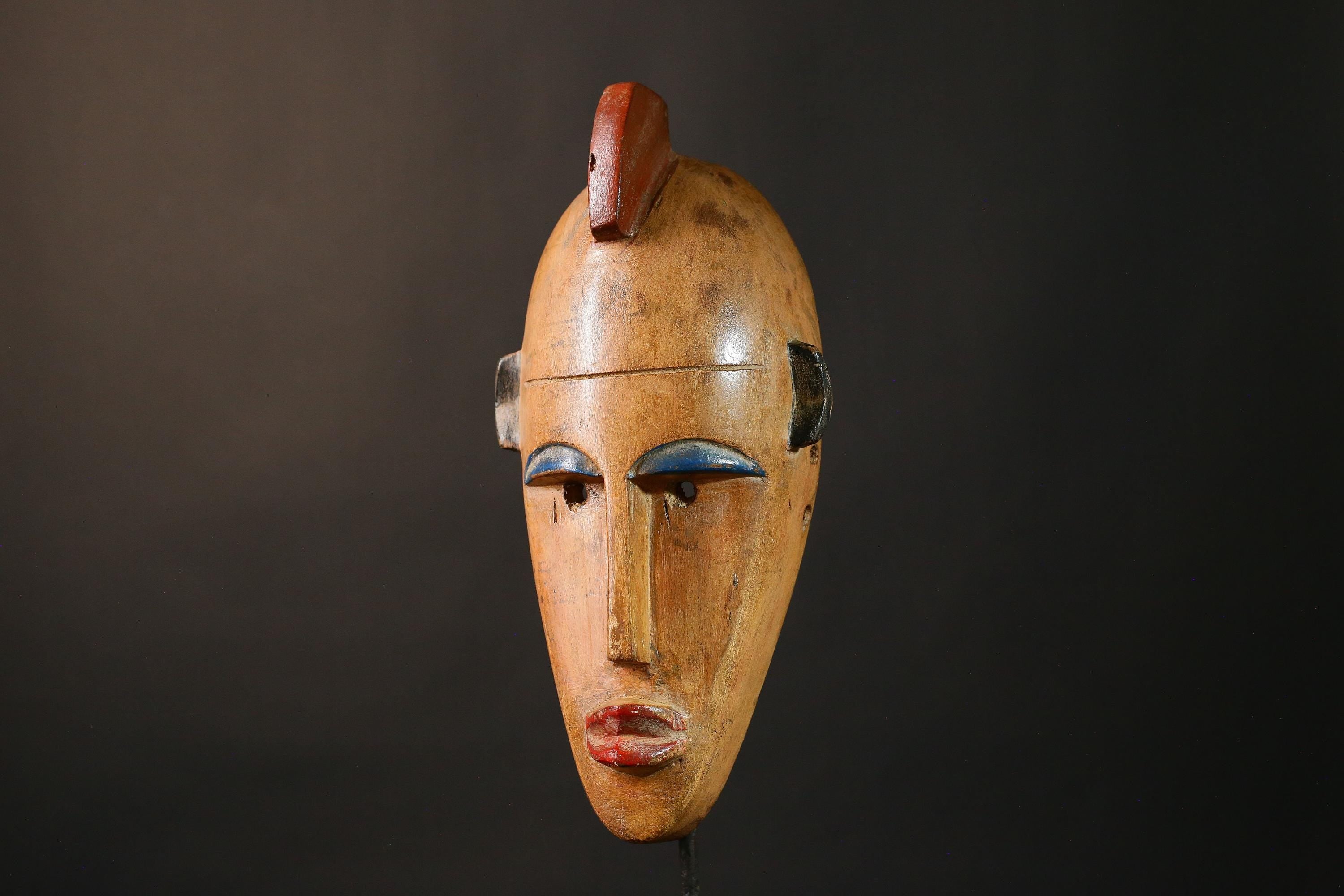 African Mask Vintage African Masks Handmade Bambara Wall Hanging Art Decor Antique Tribal Accent - G3500
