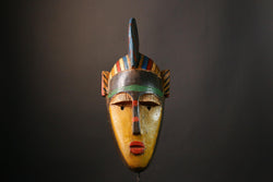 African Dan Bambara wooden mask hand carved Home Décor Tribal masks for wall-G3497