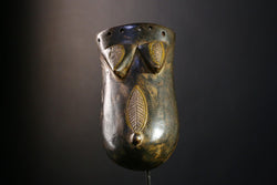 African mask Antique Makonde Belly Mask Art from Tanzania Unique Wall Hanging Decor Piece for Home Display-G3752