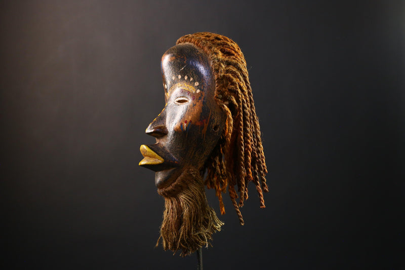 African Mask - Dan Mano Wooden Mask, Handcrafted Wall Art, Unique Tribal Home Decor, Ethnic Sculpture, Cultural Collectible Piece-G3750