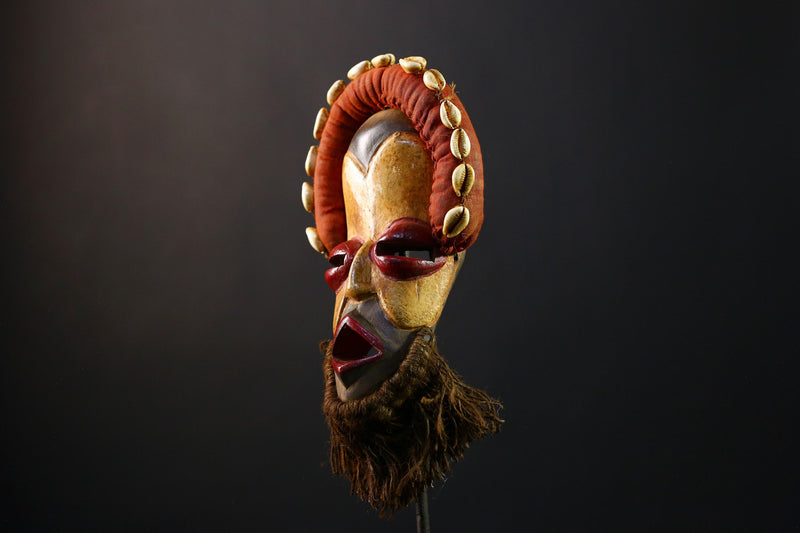 African Mask -Antique Dan Zakpai Wooden Mask, Unique Wall Hanging Art, Tribal Home Decor, Ethnic Sculpture, Collectible Cultural Piece-G3749