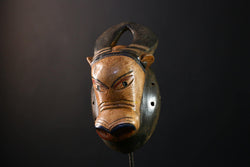 African Mask - Bobo Fing Antelope Hand-Carved Mask, Unique Tribal Wood Art, Cultural Wall Decor, Collectible Ethnic Sculpture Piece- G3747