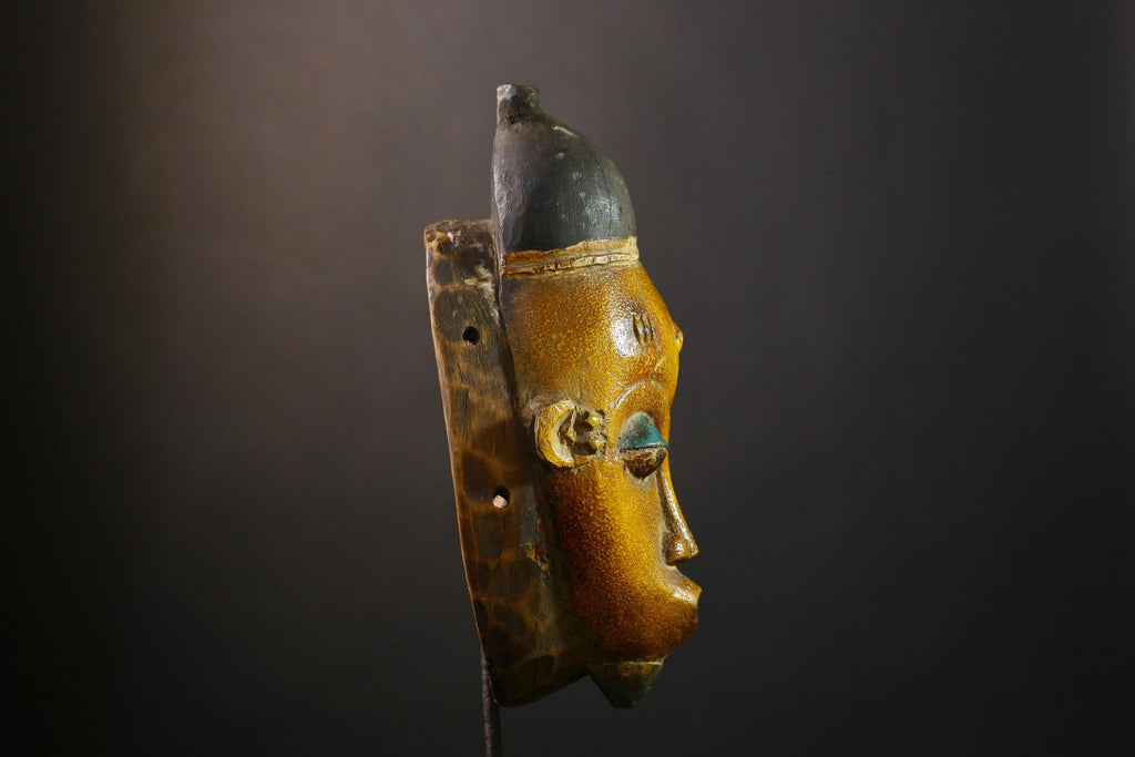 African Mask Authentic Guro Tribal Mask, Unique Cultural Art Piece, Handcrafted Home Decor, Ethnic Wall Sculpture for Collectors-G3765