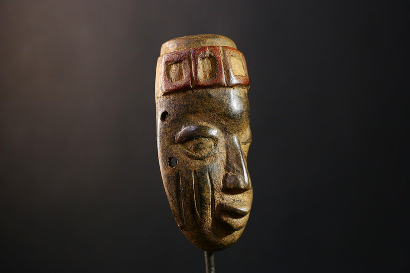 African Mask Dan Wooden Mano Mask, Hand-Carved Wall Decor, Unique Tribal Art, Cultural Home Accent, Ethnic Sculpture Collectible Piece-G3761