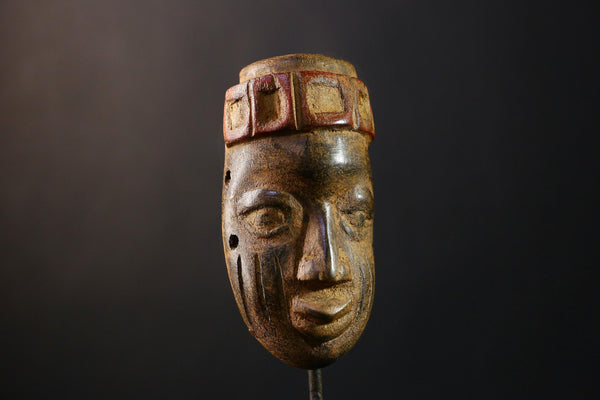 African Mask Dan Wooden Mano Mask, Hand-Carved Wall Decor, Unique Tribal Art, Cultural Home Accent, Ethnic Sculpture Collectible Piece-G3761